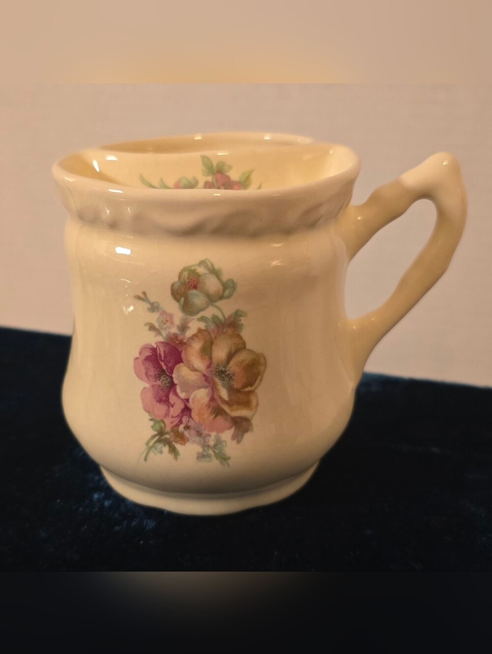Vintage VB Athena California Floral Shaving Scuttle Mug Cup